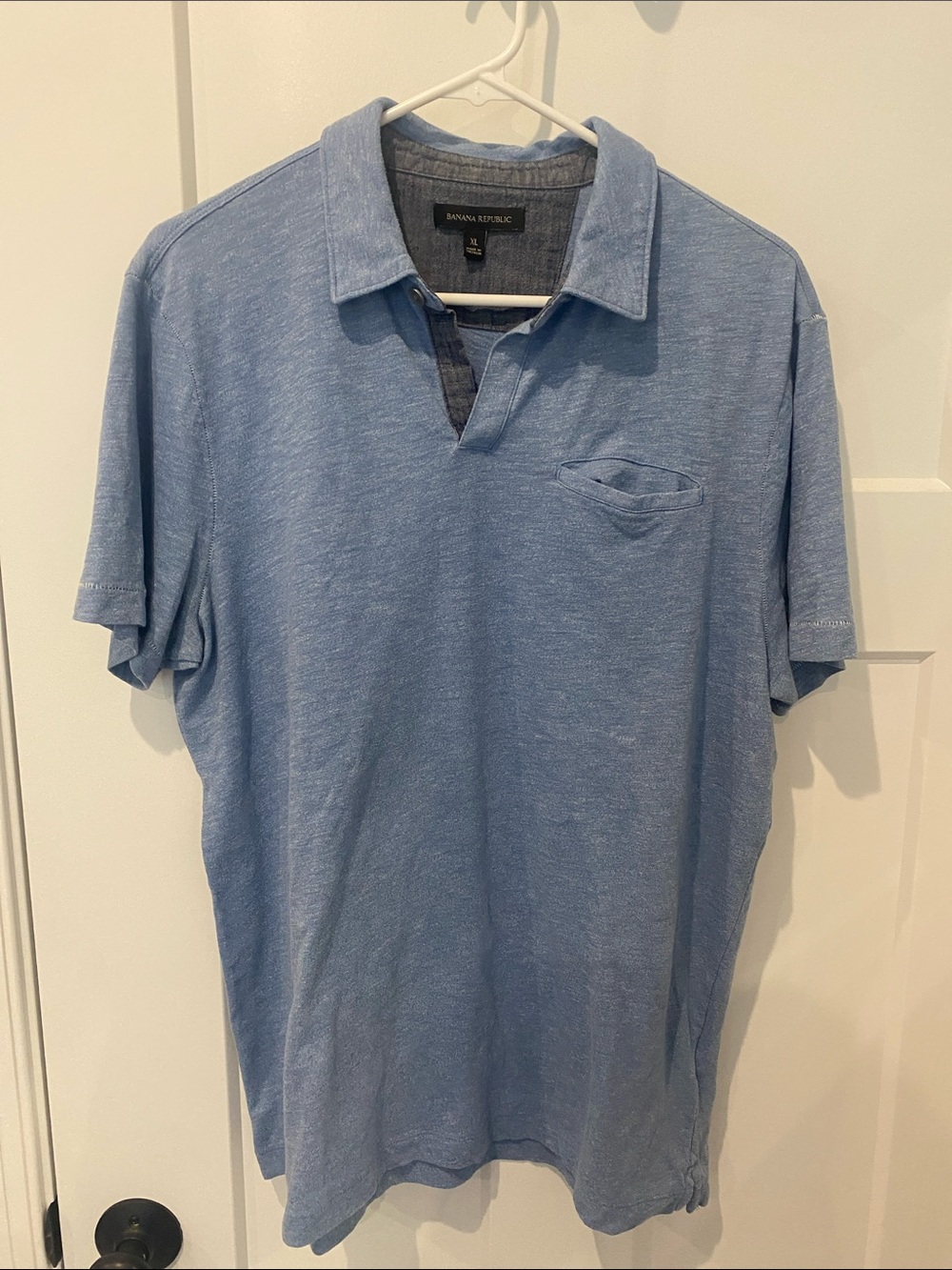 Banana Republic Light Blue Men’s Polo with Chest Pocket